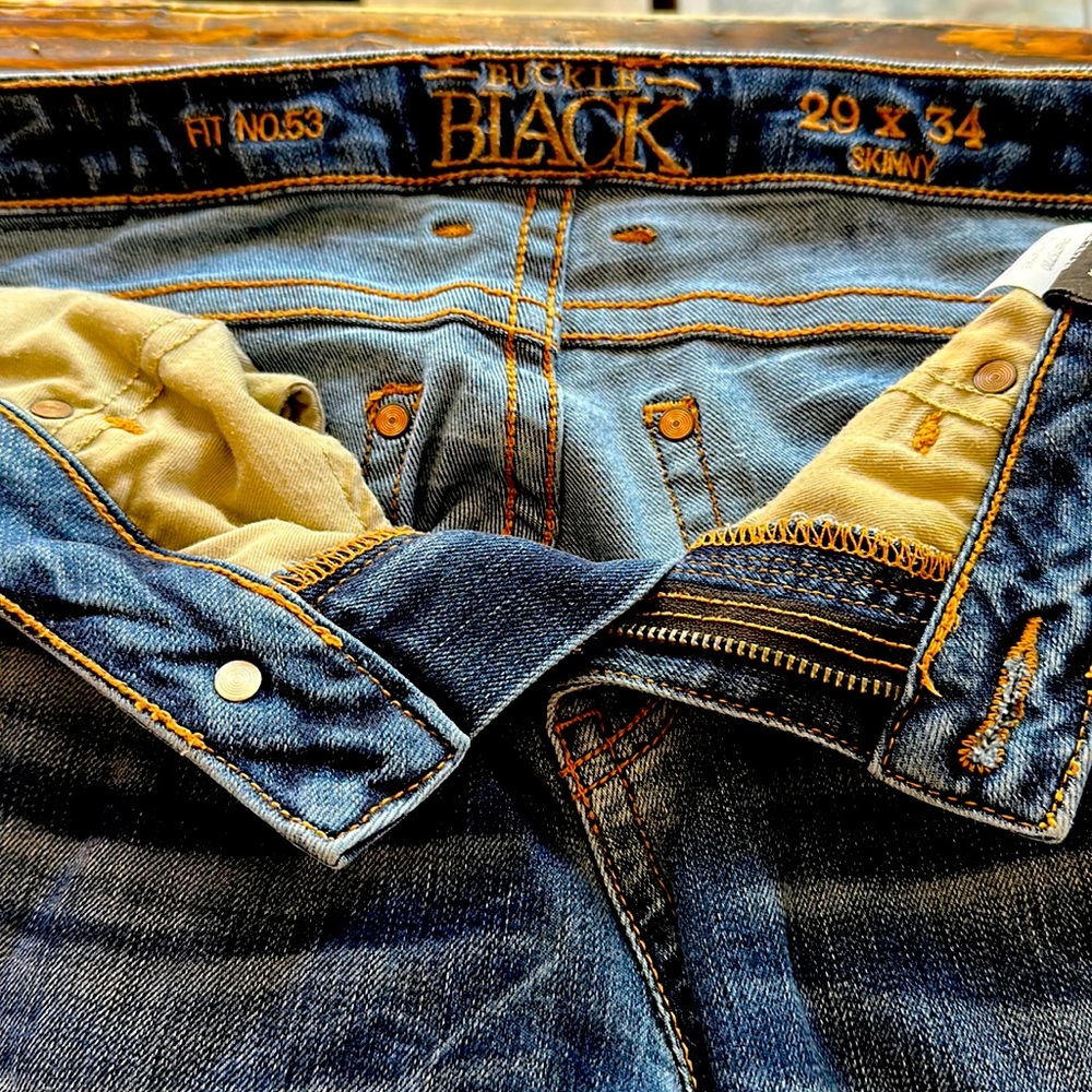 Buckle Black Skinny Jeans